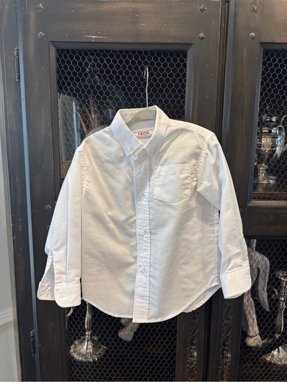 Izod White Boys' Button-Down Dress Shirt